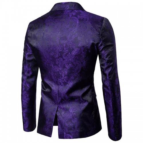 Men's Three Pieces Suit Printing Business Suit Wedding Banquet Club Stage Lapel Blazer Men's Three Pieces Suit Printing Business Suit Wedding Banquet Club Stage Lapel Blazer
