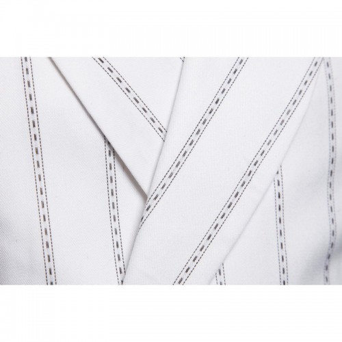 Casual Stitching Double Breasted Striped Long Sleeve Suit For Men Casual Stitching Double Breasted Striped Long Sleeve Suit For Men