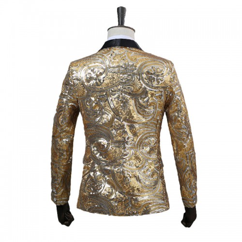 Nightclub Host Stylish Sparkles Blazers wiht Bow Tie for Men Nightclub Host Stylish Sparkles Blazers wiht Bow Tie for Men