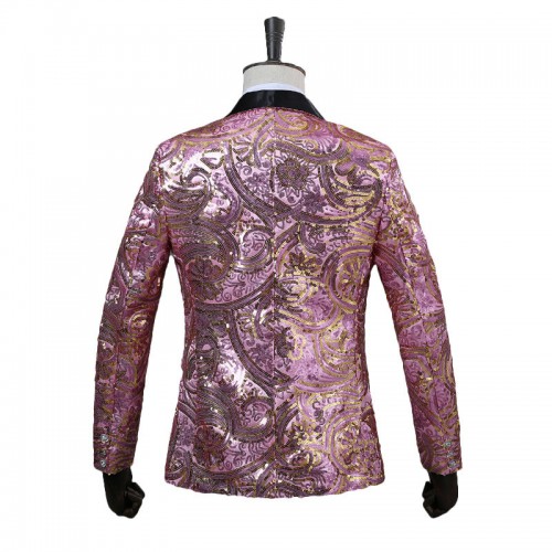 Nightclub Host Stylish Sparkles Blazers wiht Bow Tie for Men Nightclub Host Stylish Sparkles Blazers wiht Bow Tie for Men