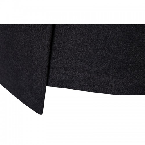 Irregular British Style Solid Color Suit V-Neck Trench Coat for Men Irregular British Style Solid Color Suit V-Neck Trench Coat for Men