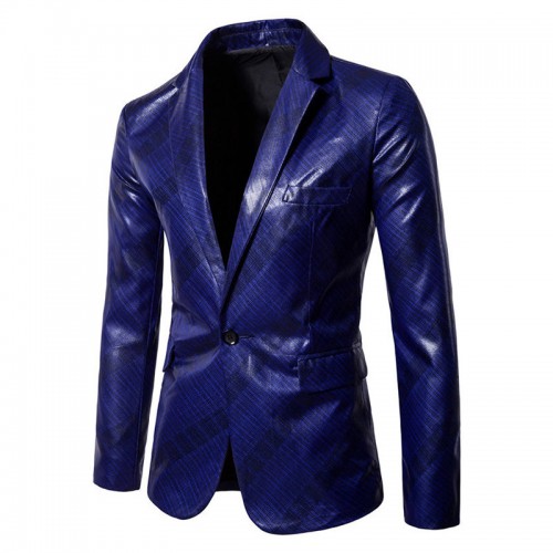 Men's Business Slim Suit Printing Wedding Banquet Club Stage Lapel Blazer Men's Business Slim Suit Printing Wedding Banquet Club Stage Lapel Blazer
