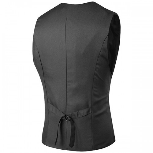 Casual Formal Business Slim Fit Multi Pockets Fashion Pure Color Suit Vest for Men Casual Formal Business Slim Fit Multi Pockets Fashion Pure Color Suit Vest for Men