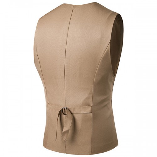 Casual Formal Business Slim Fit Multi Pockets Fashion Pure Color Suit Vest for Men Casual Formal Business Slim Fit Multi Pockets Fashion Pure Color Suit Vest for Men