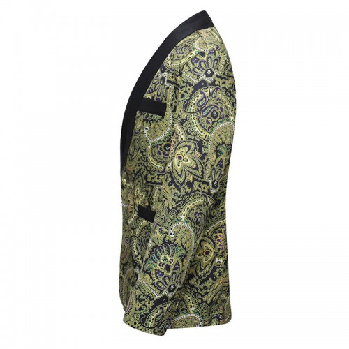 Formal Printing Slim Director Performance Dressing Suits for Men Formal Printing Slim Director Performance Dressing Suits for Men