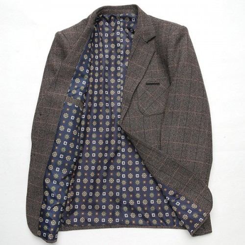 Corduroy Plaids Printing Business Casual Suit for Men Corduroy Plaids Printing Business Casual Suit for Men