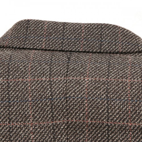 Corduroy Plaids Printing Business Casual Suit for Men Corduroy Plaids Printing Business Casual Suit for Men