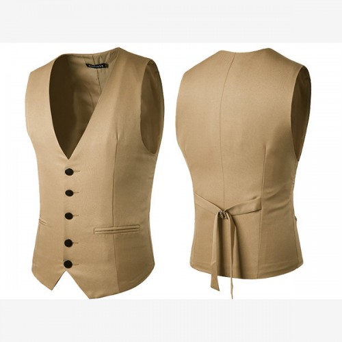 Casual Formal Business Slim Fit Fashion Pure Color Suit Vest for Men Casual Formal Business Slim Fit Fashion Pure Color Suit Vest for Men