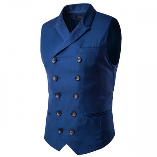 British Style Business Casual Stylish Double Breasted Waistcoats for Men British Style Business Casual Stylish Double Breasted Waistcoats for Men