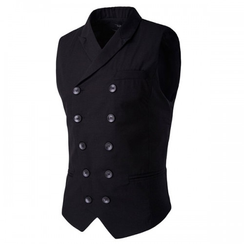 British Style Business Casual Stylish Double Breasted Waistcoats for Men British Style Business Casual Stylish Double Breasted Waistcoats for Men