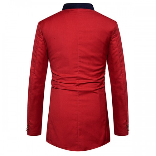 Men Casual Mid Long Single Breasted Suits Men Casual Mid Long Single Breasted Suits