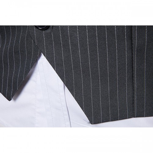 Casual Fashion Business Stripes Printing Single Breasted Waistcoat for Men Casual Fashion Business Stripes Printing Single Breasted Waistcoat for Men