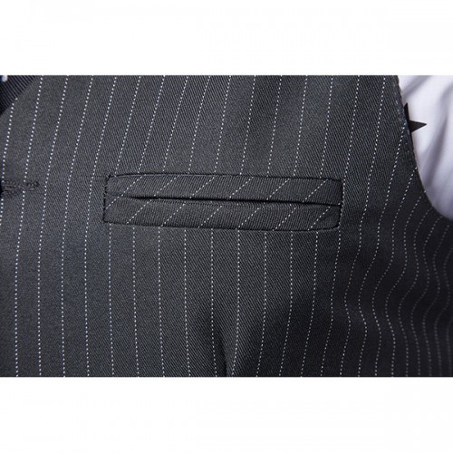 Casual Fashion Business Stripes Printing Single Breasted Waistcoat for Men Casual Fashion Business Stripes Printing Single Breasted Waistcoat for Men