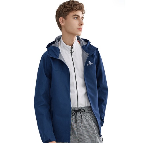 Camel Crown Mens Ventilation Wear-Resisting Waterproof Breathable Hooded Coat Camel Crown Mens Ventilation Wear-Resisting Waterproof Breathable Hooded Coat