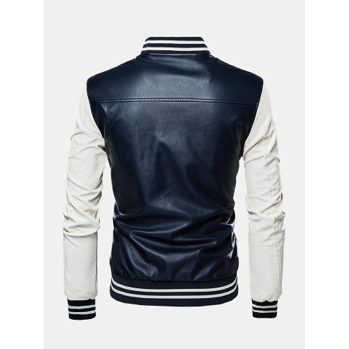 Mens Autumn Cool Handsome Stand Collar Long Sleeve Bomber Jacket Mens Autumn Cool Handsome Stand Collar Long Sleeve Bomber Jacket