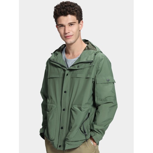 Camel Crown Mens Multi-Pocket Windproof Waterproof Breathable Casual Technical Jacket Camel Crown Mens Multi-Pocket Windproof Waterproof Breathable Casual Technical Jacket