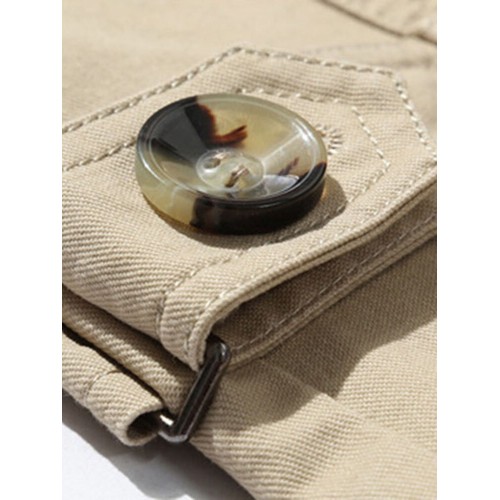 Business Casual Coat Washed Cotton Turndown Collar Jacket for Men Business Casual Coat Washed Cotton Turndown Collar Jacket for Men