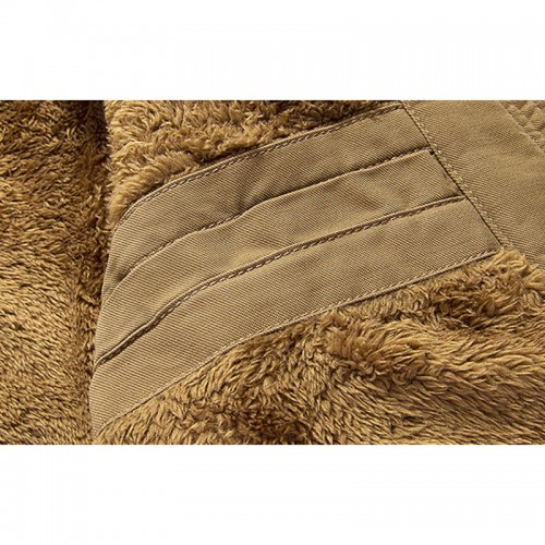 Mens Winter Cotton Thicken Fleece Multifunction Pockets Drawstring Warm Jacket Mens Winter Cotton Thicken Fleece Multifunction Pockets Drawstring Warm Jacket