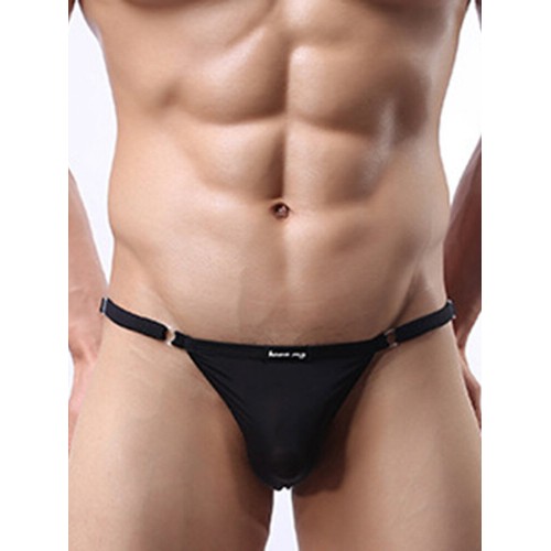 Sexy Crotchless Bikinis Pure Color Soft Nylon Briefs for Men Sexy Crotchless Bikinis Pure Color Soft Nylon Briefs for Men