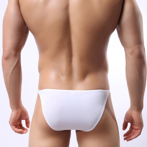 Sexy Crotchless Bikinis Pure Color Soft Nylon Briefs for Men Sexy Crotchless Bikinis Pure Color Soft Nylon Briefs for Men