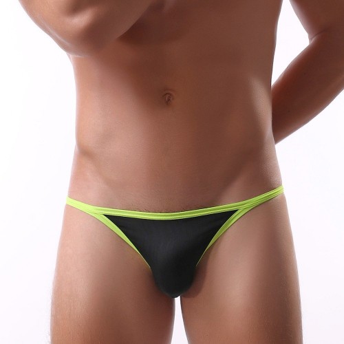 Men Sexy Bikini Water Pattern Printing Crotchless Underwear U Convex Pouch Briefs Men Sexy Bikini Water Pattern Printing Crotchless Underwear U Convex Pouch Briefs