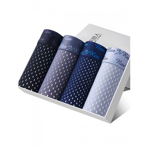 Multipacks Ice Silk Mens Underwears Gift Box Mesh Holes Breathable Elastic Modal Boxers With Pouch Multipacks Ice Silk Mens Underwears Gift Box Mesh Holes Breathable Elastic Modal Boxers With Pouch