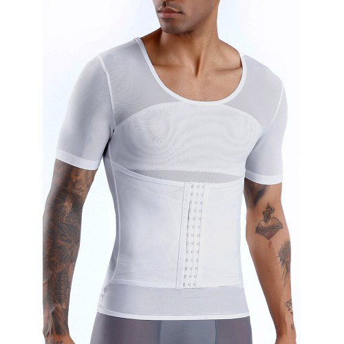 Men Mesh Breathable Compression Tops Adjustable Tummy Control Belt Slimming Underwear Shapewear Men Mesh Breathable Compression Tops Adjustable Tummy Control Belt Slimming Underwear Shapewear