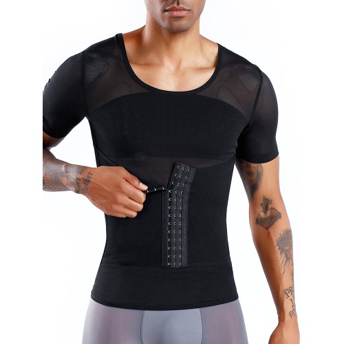Men Mesh Breathable Compression Tops Adjustable Tummy Control Belt Slimming Underwear Shapewear Men Mesh Breathable Compression Tops Adjustable Tummy Control Belt Slimming Underwear Shapewear