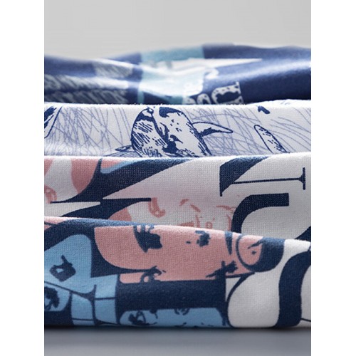 Multipacks Letter Animal Print Boxer Briefs Mesh Holes Breathable Antibacterial Underwears With Pouch Multipacks Letter Animal Print Boxer Briefs Mesh Holes Breathable Antibacterial Underwears With Pouch