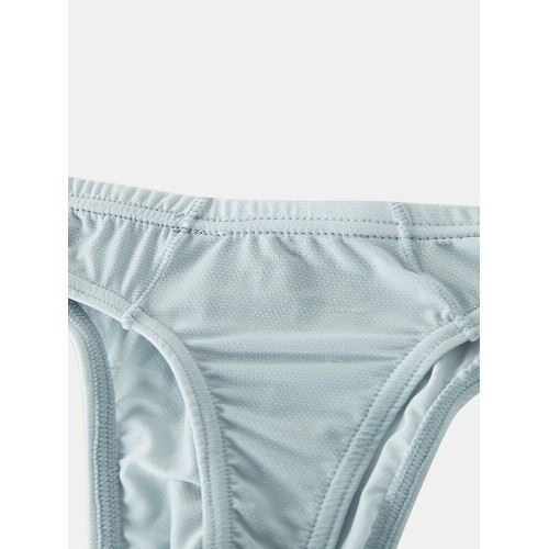 Men Sexy Nylon Mesh Breathable Low Waist Solid Color Bikini Briefs Men Sexy Nylon Mesh Breathable Low Waist Solid Color Bikini Briefs