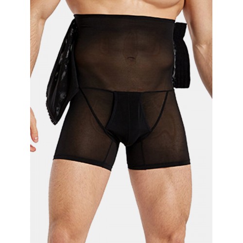 Men Abdomen Control Hasp Shapewear Breathable Hip Lift Body Shaping Pants Men Abdomen Control Hasp Shapewear Breathable Hip Lift Body Shaping Pants