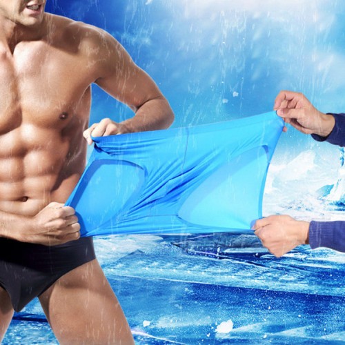 Casual Breathable Ice Silk Transparent Thin Breathable Seamless Stretch Briefs for Men Casual Breathable Ice Silk Transparent Thin Breathable Seamless Stretch Briefs for Men