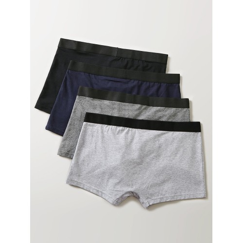 Multipacks Mens Pure Color Underpants Comfortable Breathable Boxer Briefs With Pouch Multipacks Mens Pure Color Underpants Comfortable Breathable Boxer Briefs With Pouch