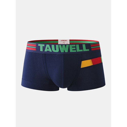 Men Breathable Cotton Underwear Patchwork Colorblock Sport Pouch Boxer Briefs Men Breathable Cotton Underwear Patchwork Colorblock Sport Pouch Boxer Briefs