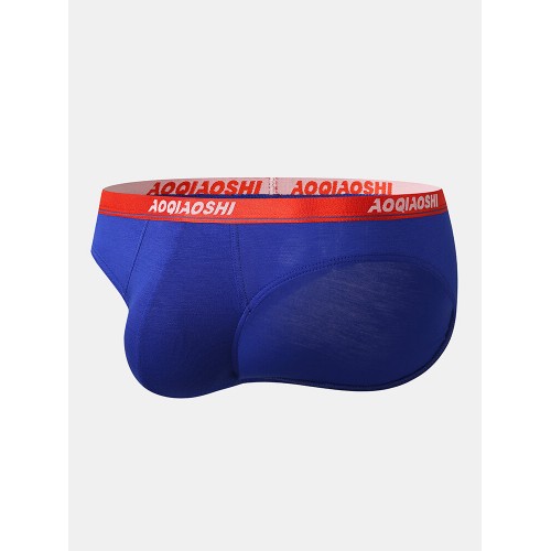 Mens Sexy Underwear Modal Breathable Patchwork Letter Waist Briefs Mens Sexy Underwear Modal Breathable Patchwork Letter Waist Briefs