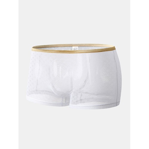 Mens Mesh Underwear Sexy See Through Lace U Convex Boxer Briefs Mens Mesh Underwear Sexy See Through Lace U Convex Boxer Briefs