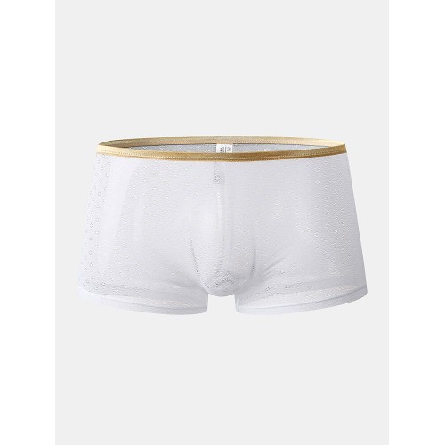 Mens Mesh Underwear Sexy See Through Lace U Convex Boxer Briefs Mens Mesh Underwear Sexy See Through Lace U Convex Boxer Briefs