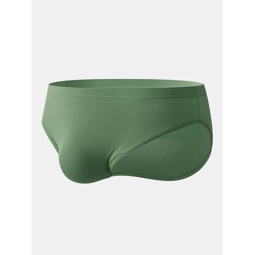 Comfy Plain Modal Briefs Solid Color Pouch Cozy Underwear for Men Comfy Plain Modal Briefs Solid Color Pouch Cozy Underwear for Men
