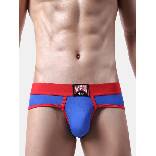 Cotton Comfy Patchwork Mens Underwear U Convex Breathable Low Waist Briefs Cotton Comfy Patchwork Mens Underwear U Convex Breathable Low Waist Briefs