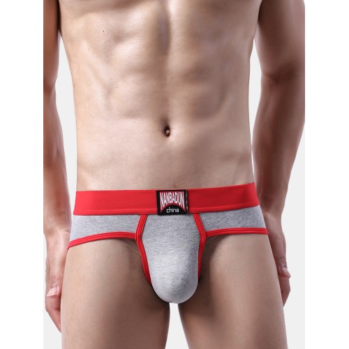 Cotton Comfy Patchwork Mens Underwear U Convex Breathable Low Waist Briefs Cotton Comfy Patchwork Mens Underwear U Convex Breathable Low Waist Briefs