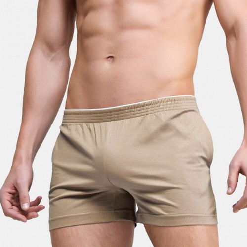 Mens Sexy Solid Color Cotton Boxer Shorts Comfortable Thin Breathable Home Casual Arrow Pants Mens Sexy Solid Color Cotton Boxer Shorts Comfortable Thin Breathable Home Casual Arrow Pants