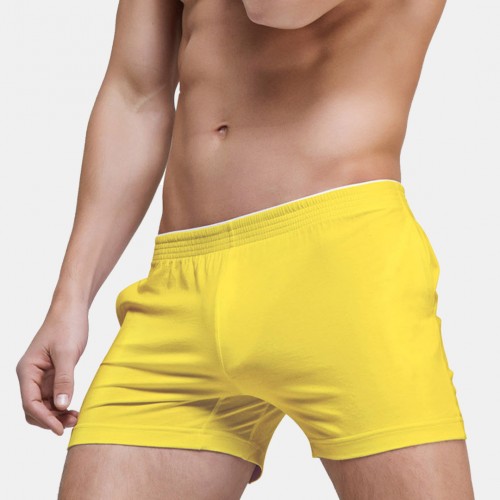 Mens Sexy Solid Color Cotton Boxer Shorts Comfortable Thin Breathable Home Casual Arrow Pants Mens Sexy Solid Color Cotton Boxer Shorts Comfortable Thin Breathable Home Casual Arrow Pants