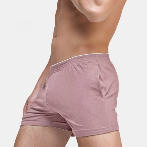 Mens Sexy Solid Color Cotton Boxer Shorts Comfortable Thin Breathable Home Casual Arrow Pants Mens Sexy Solid Color Cotton Boxer Shorts Comfortable Thin Breathable Home Casual Arrow Pants