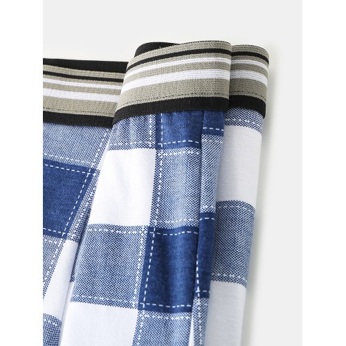 Cotton Plaid Thin Underwear Breathable Soft Patchwork Mid Waist Boxer Briefs Cotton Plaid Thin Underwear Breathable Soft Patchwork Mid Waist Boxer Briefs