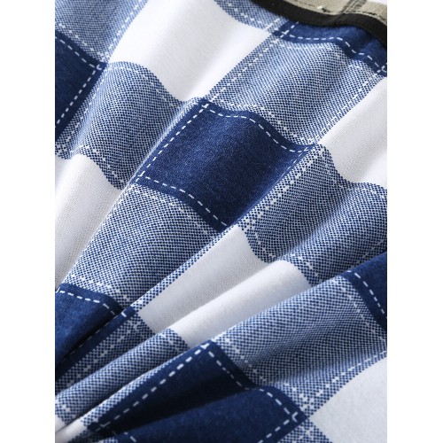 Cotton Plaid Thin Underwear Breathable Soft Patchwork Mid Waist Boxer Briefs Cotton Plaid Thin Underwear Breathable Soft Patchwork Mid Waist Boxer Briefs