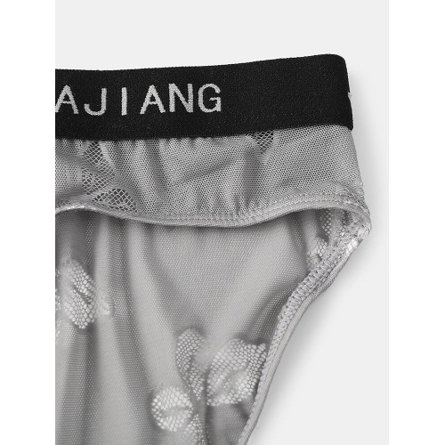 Mens Plain Color Underwear Sexy Butterfly Mesh Breathable Patchwork Letter Waist Briefs Mens Plain Color Underwear Sexy Butterfly Mesh Breathable Patchwork Letter Waist Briefs