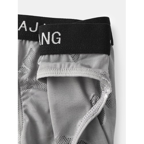 Mens Plain Color Underwear Sexy Butterfly Mesh Breathable Patchwork Letter Waist Briefs Mens Plain Color Underwear Sexy Butterfly Mesh Breathable Patchwork Letter Waist Briefs