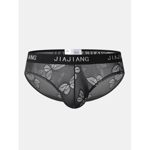 Mens Plain Color Underwear Sexy Butterfly Mesh Breathable Patchwork Letter Waist Briefs Mens Plain Color Underwear Sexy Butterfly Mesh Breathable Patchwork Letter Waist Briefs
