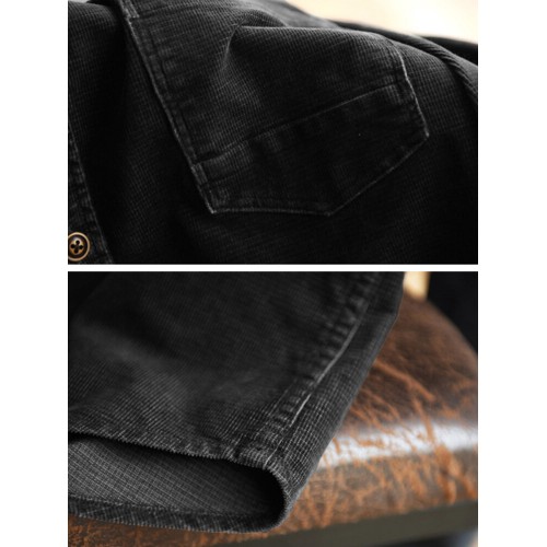 Men Casual Corduroy Loose Long Sleeve Shirt Turndown Collar Jacket Shirts Men Casual Corduroy Loose Long Sleeve Shirt Turndown Collar Jacket Shirts