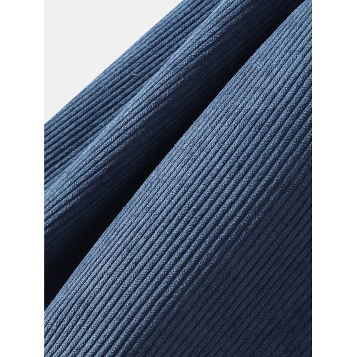 Mens Corduroy Color Block Patchwork Casual Long Sleeve Shirts With Pockets Mens Corduroy Color Block Patchwork Casual Long Sleeve Shirts With Pockets